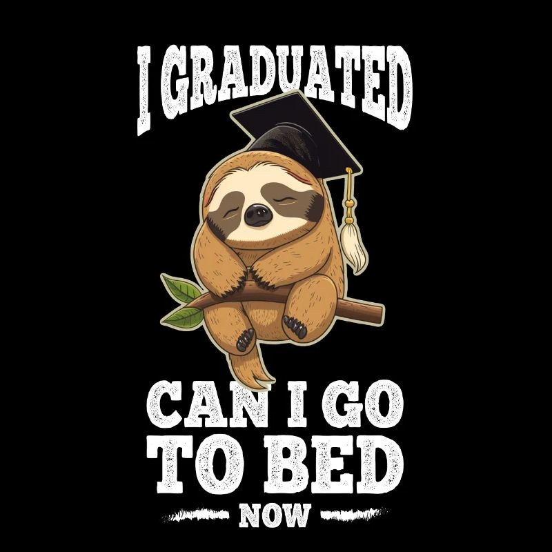 Diplôme Sleeping Sloth Uni Master Bachelor