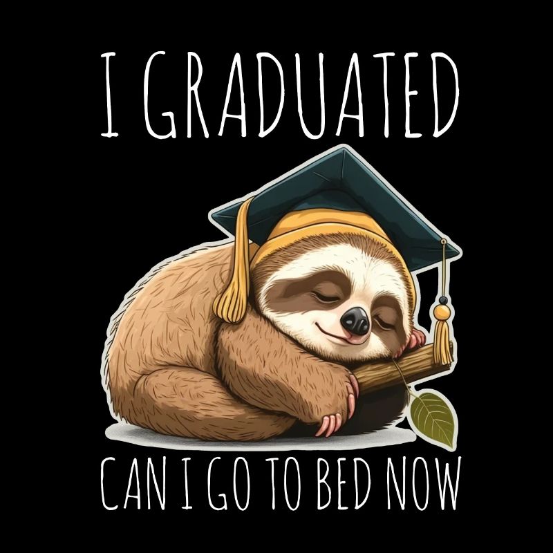 Diplôme Sleeping Sloth Uni Master Bachelor