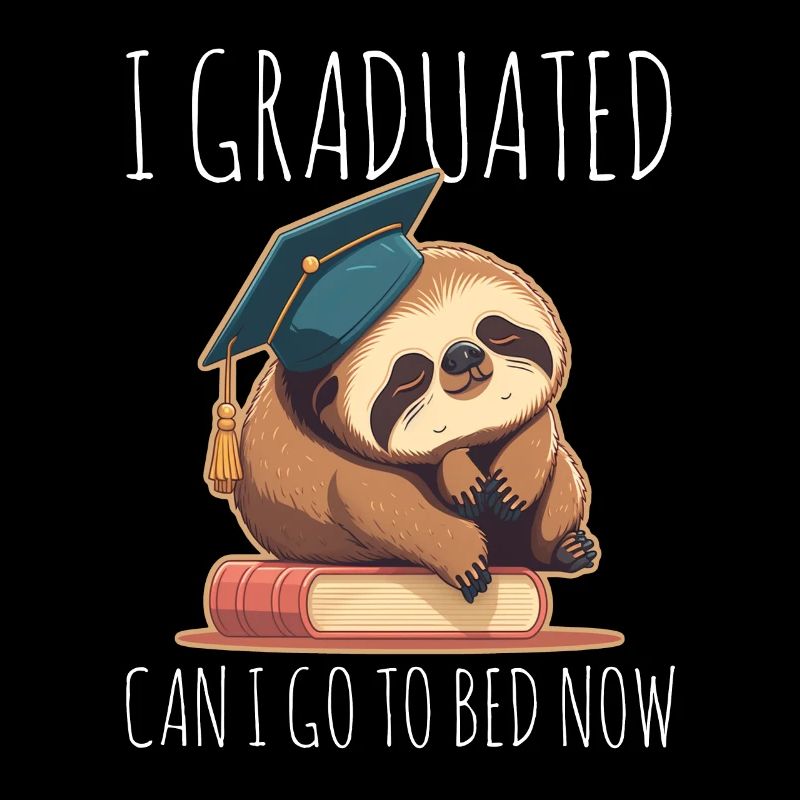 Diplôme Sleeping Sloth Uni Master Bachelor