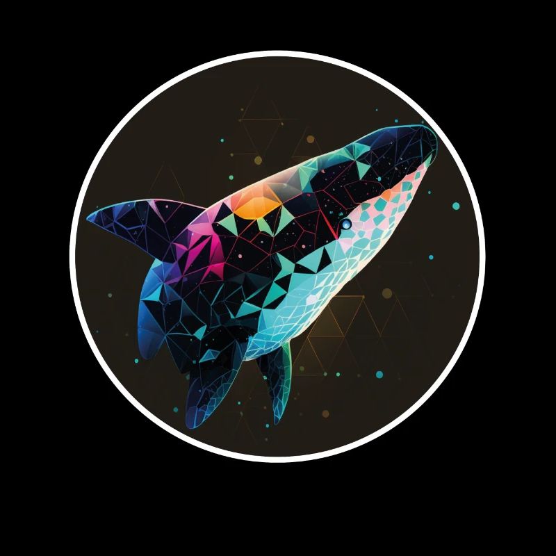 Whale Orca Polygon Geometric Underwater World Ocean