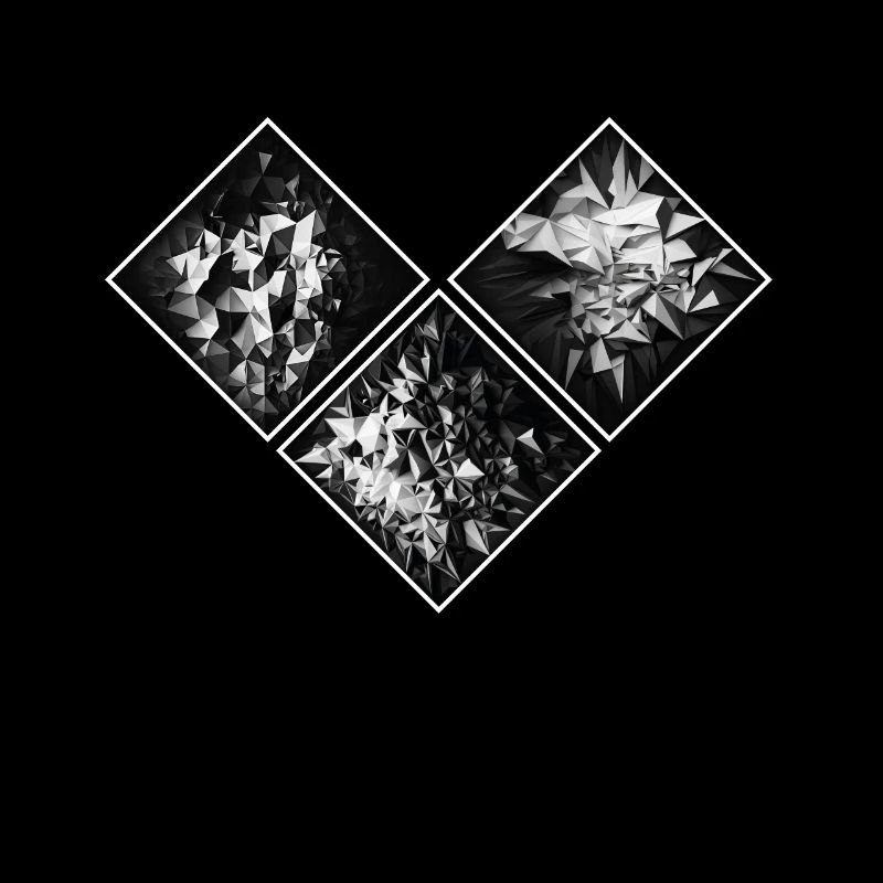 Polygone Géométrique Abstrait Coeur