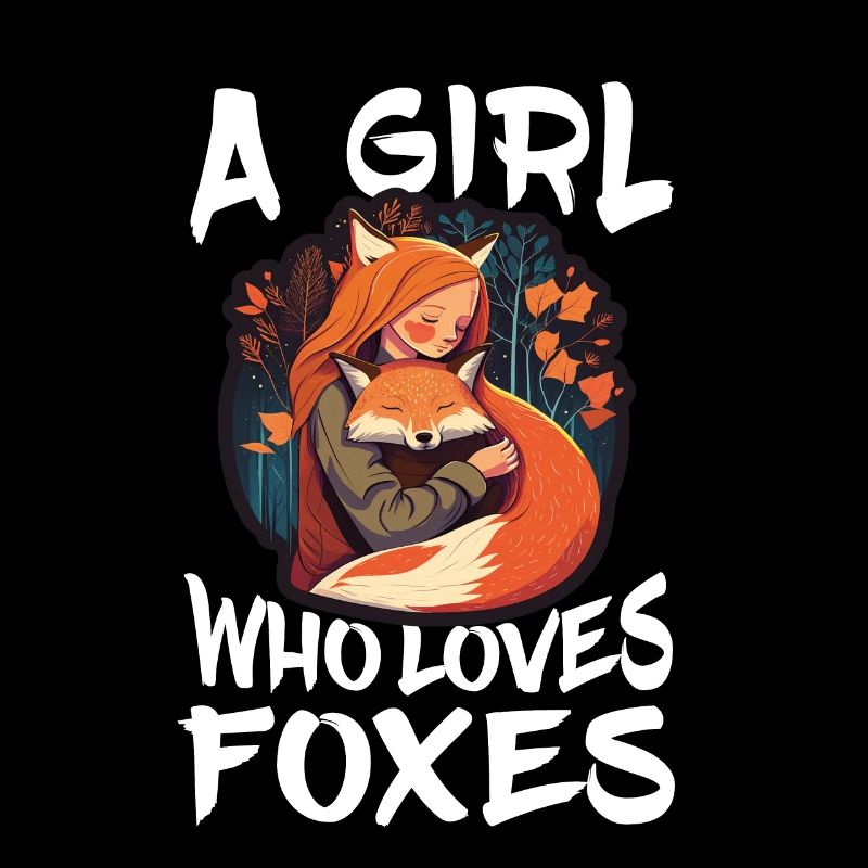 Fox Fox Mama Fox Love Nature Forest Girl