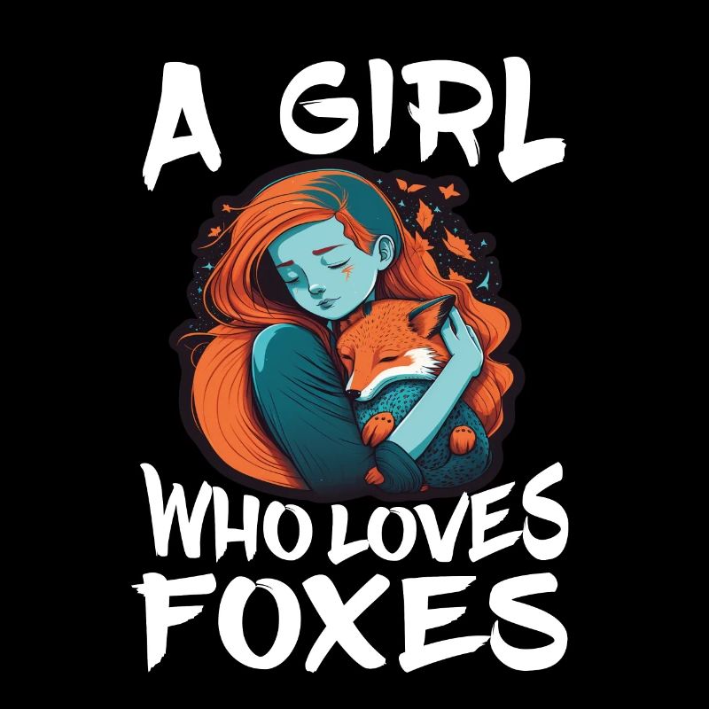 Fox Fox Mama Fox Love Nature Forest Girl