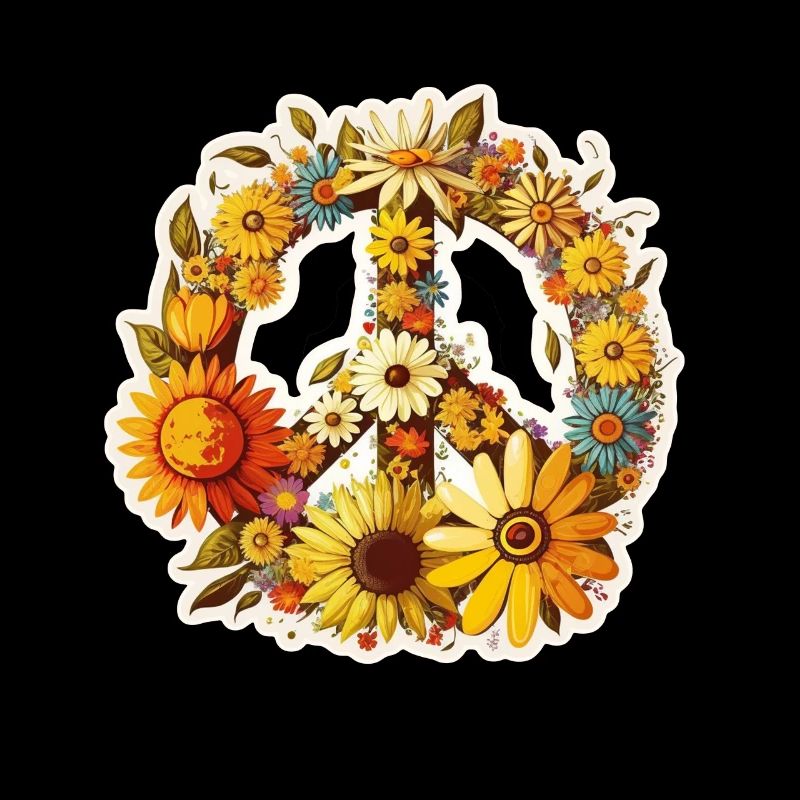 Signe de Paix Fleurs Plantes Abstrait Paix