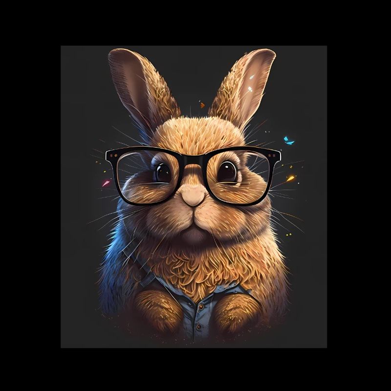 Cute Bunny Face Rabbit Glasses Read