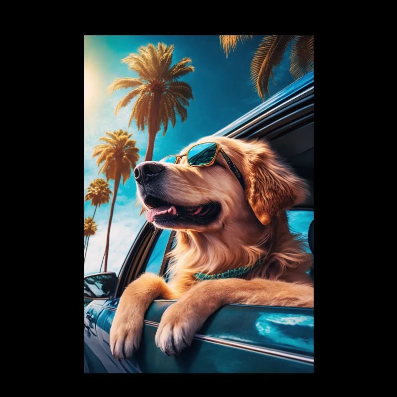 Golden Retriever Lunettes de soleil Beach Palms