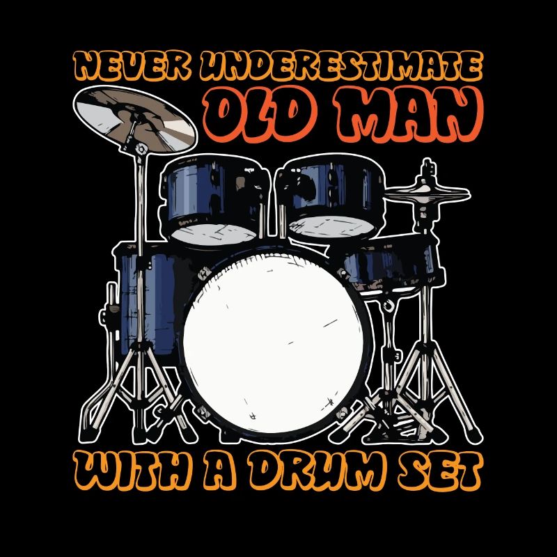 Old Man With Drum Set Schlagzeug