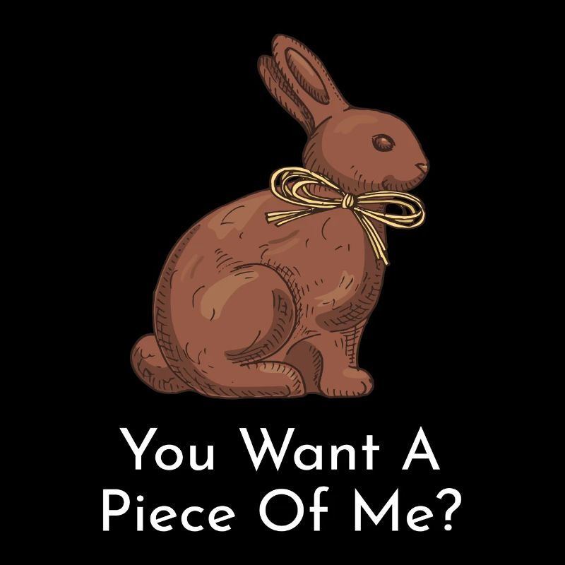 Lapin de Pâques en chocolat Vous voulez un morceau de moi?