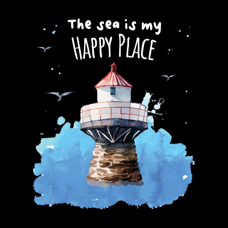 La mer est mon endroit heureux Phare