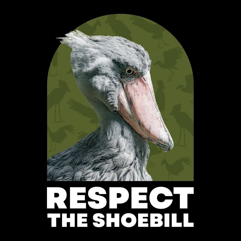 Respect the Shoebill Schuhschnabel Vogel