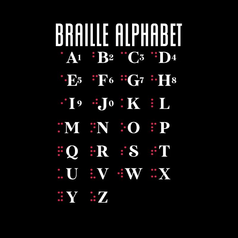Braille Blindenschrift Blind Geschenk