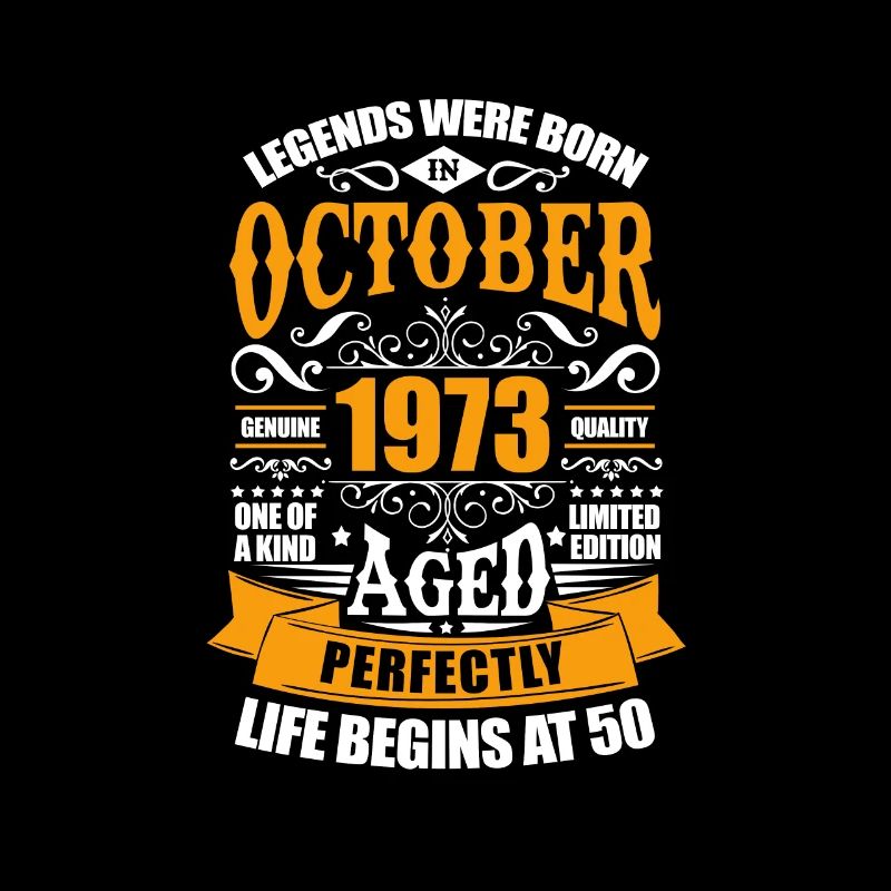 October 1973 50th birthday 50 years gift