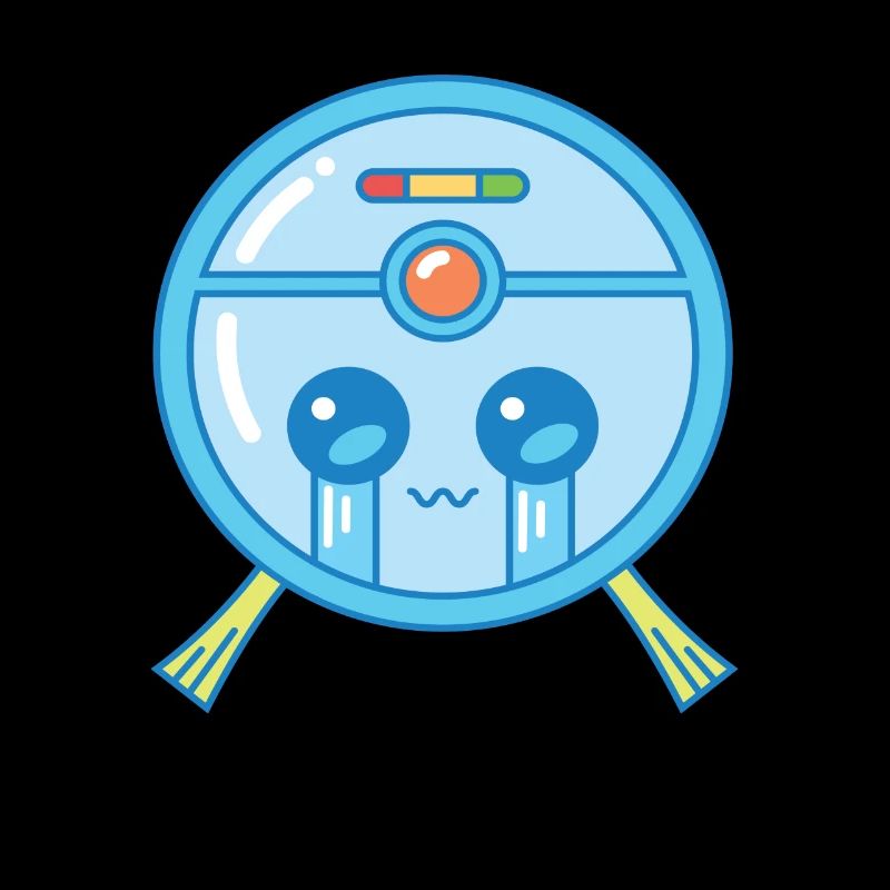 Sad Robot Vacuum Cleaner Kawaii