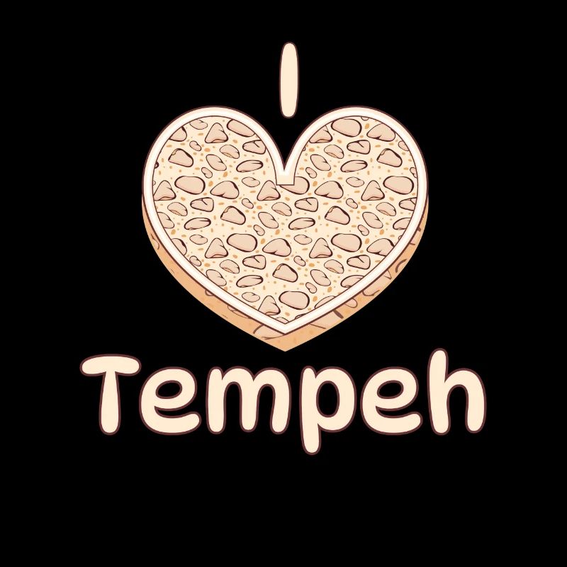 J’aime le tempeh végétalien végétalien indonésien