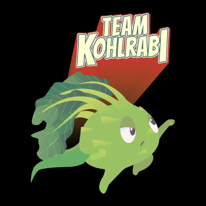 Team Kohlrabi Gemüse Vegan