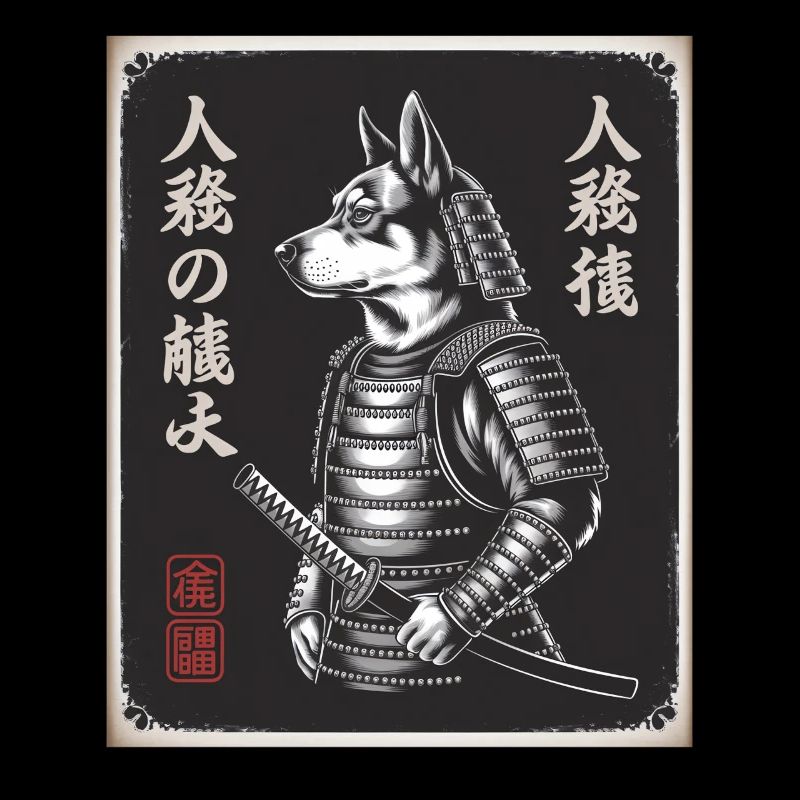 Chien Samouraï en Ukiyo-e japonais