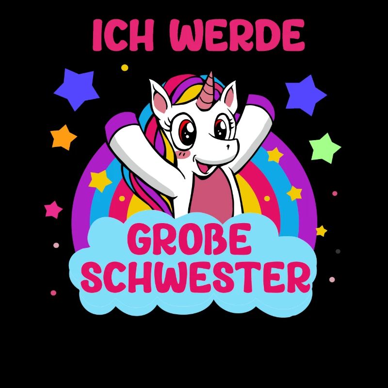 Einhorn Mädchen Tochter Ich Werde Große Schwester