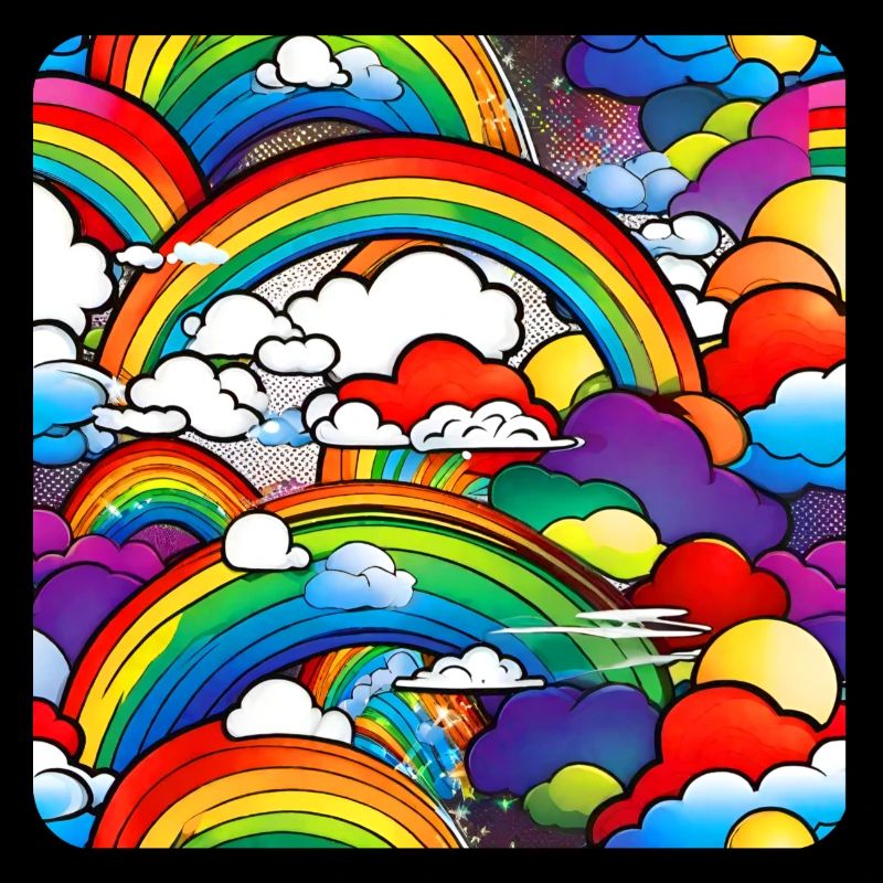Arcs-en-ciel et nuages