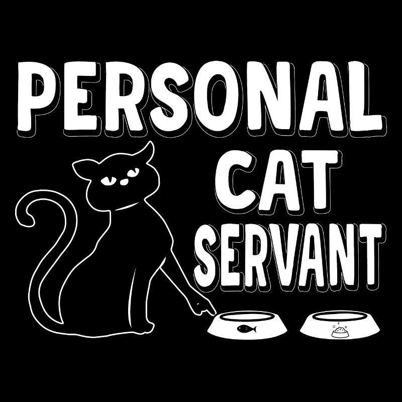 Funny Black Cat – Personal Cat Servant