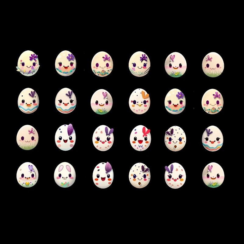 Easter pattern Easter motif many colorful eggs