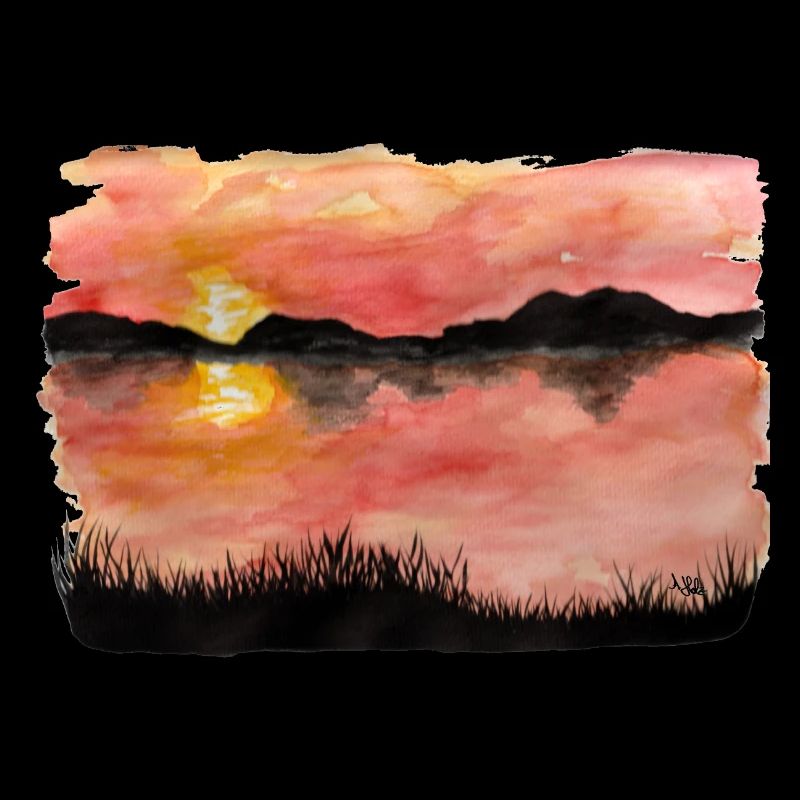 Painted Sunset Watercolor/Ink