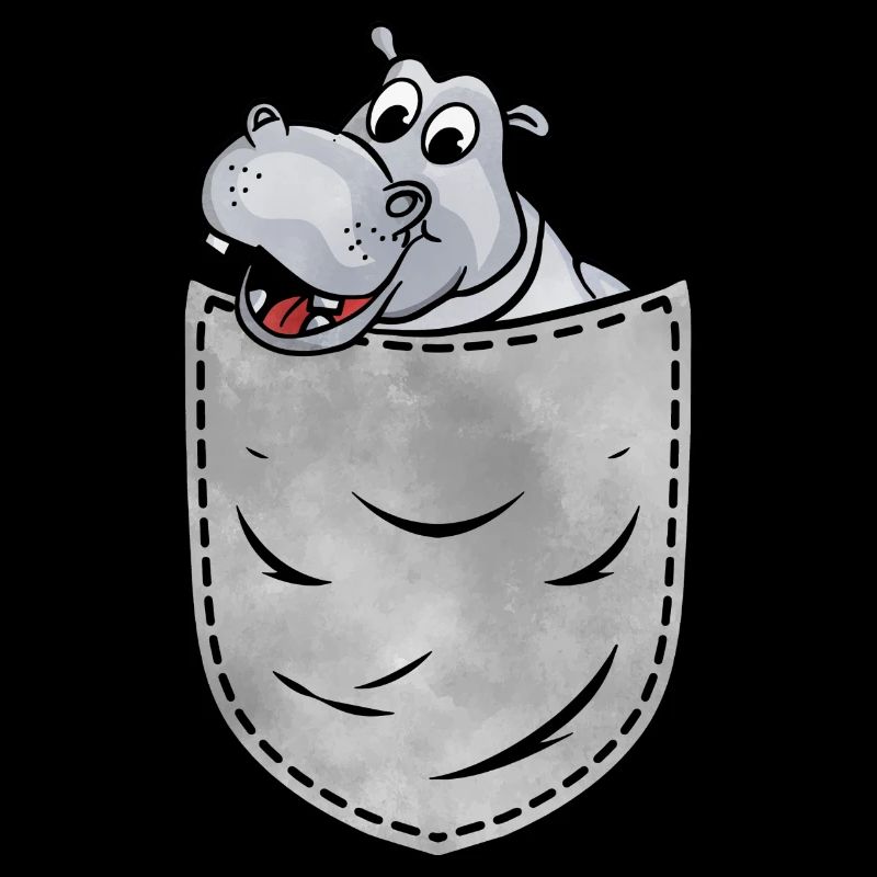 Nilpferd In Der Tasche Tier Brusttasche Nilpferd