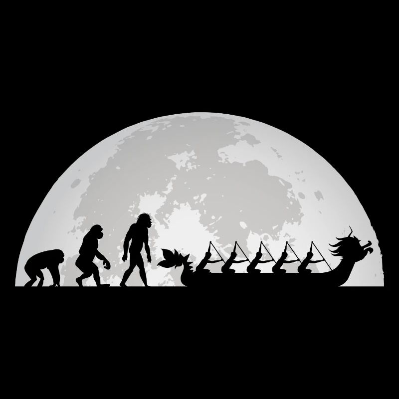 Evolution Drachenboot Mond Vollmond Paddler