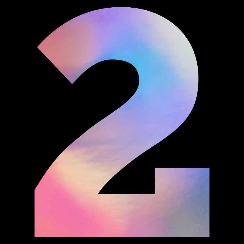 Numéro 2 coloré