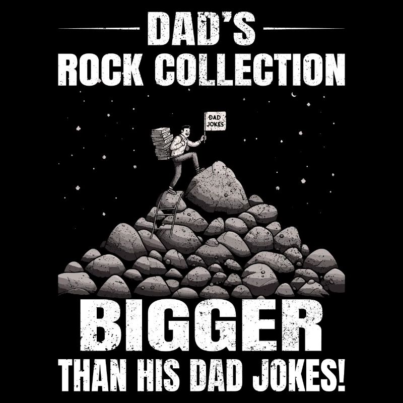 Collecte de roches Papa blagues Escalade Géologue