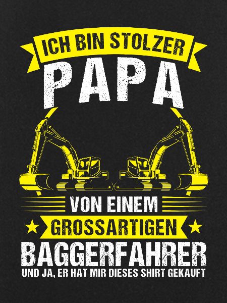 Baggerfahrer Papa Bagger Geschenk