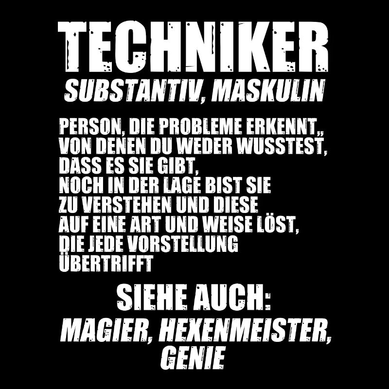 Techniker Beruf Technik Geschenk