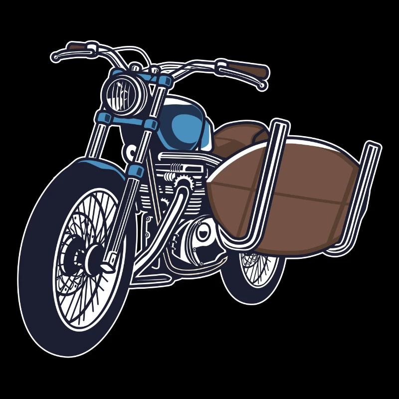 Moto avec planche de surf