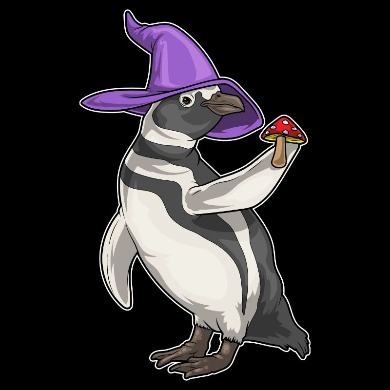 Pinguin Halloween Hexe