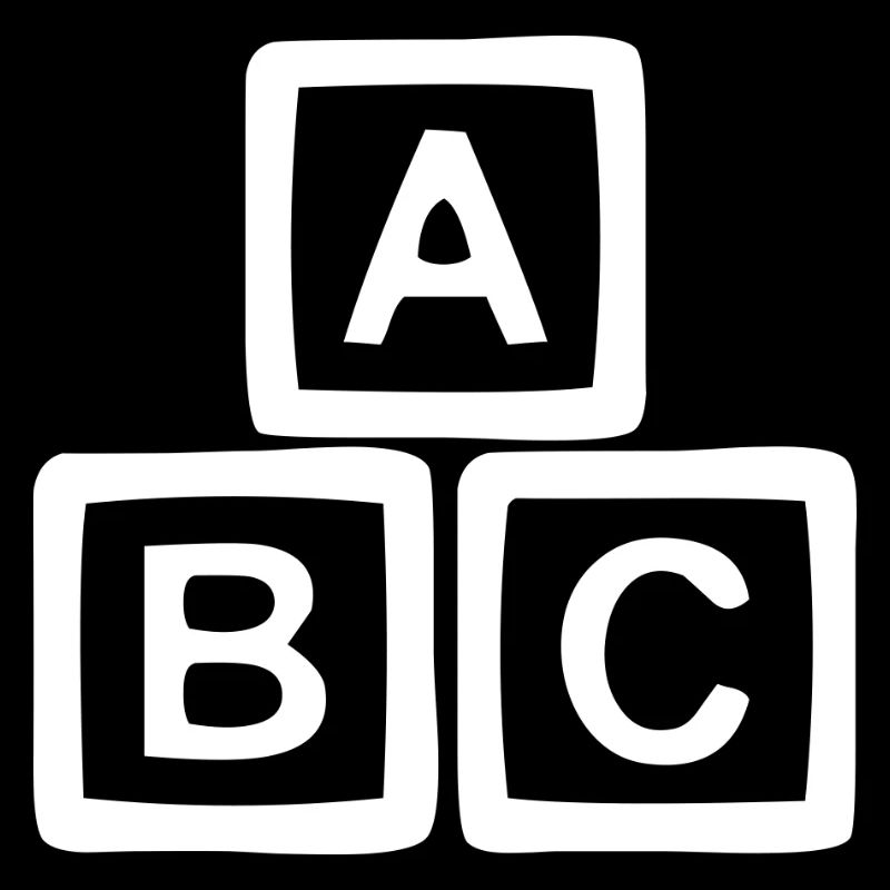 ABC-Blockschild-Stil