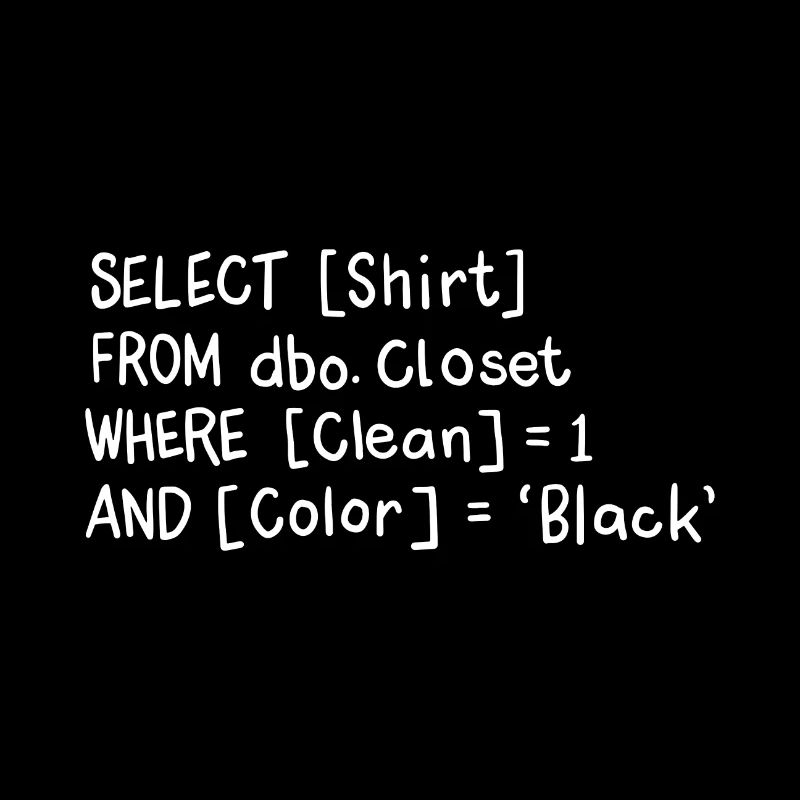 Select Clean Black Shirt - Geschenk Programmierer
