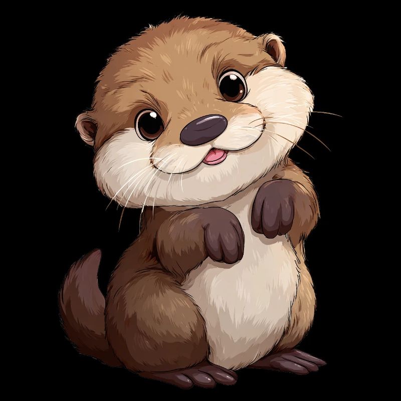 Mignon bébé loutre