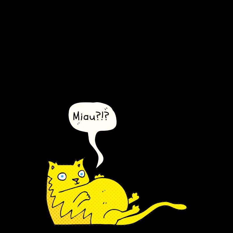 Cadeau de doublure de chat la gueule de bois Kitty drôle Dick jaune