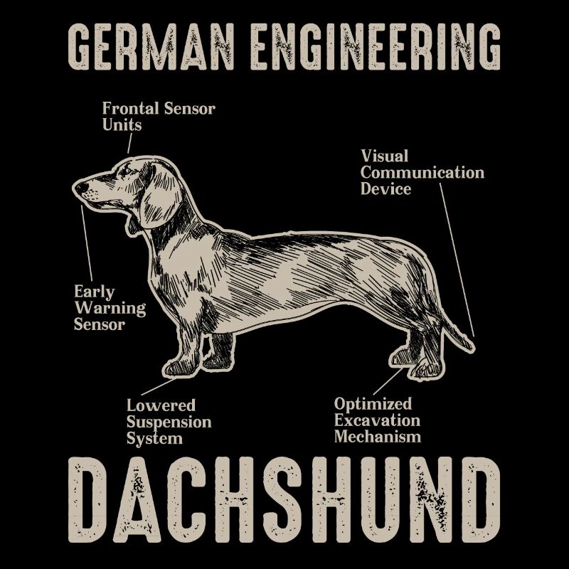 German engineering art Dachshund dog Dachshund