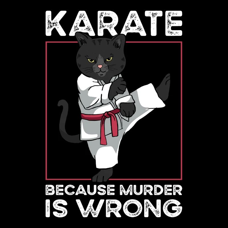 Karate Kostüm Gi Katze Training Lustig