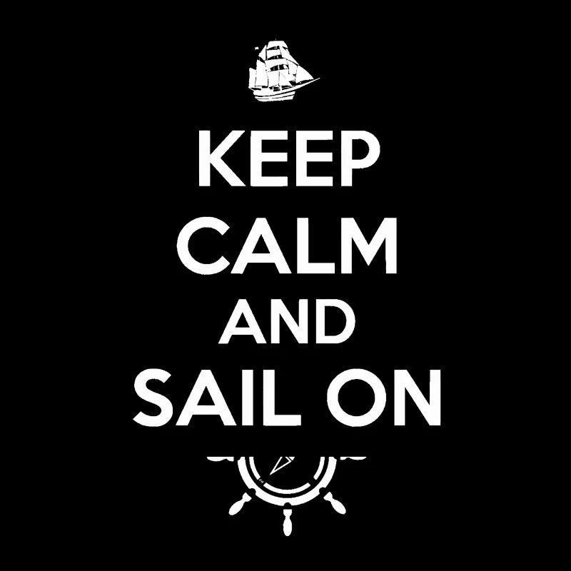 Keep Calm Segelboot Segelschiff Kompass Geschenk