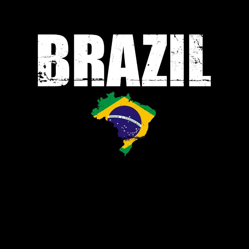 Brésil Brésil Carte Drapeau Brésil