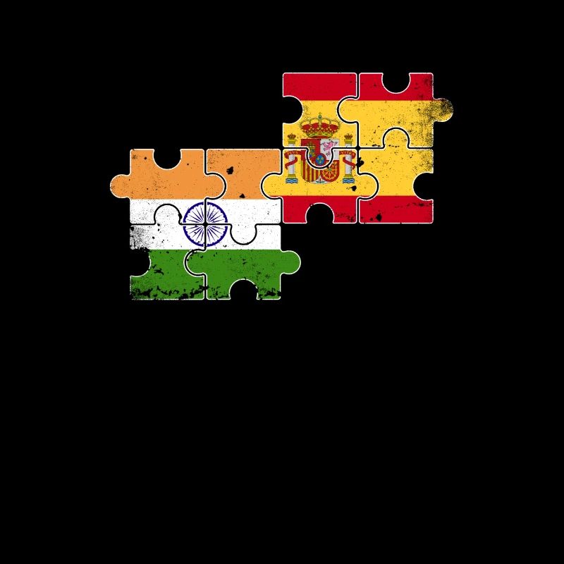 Inde Espagne Vintage Flag Espagnol Indien