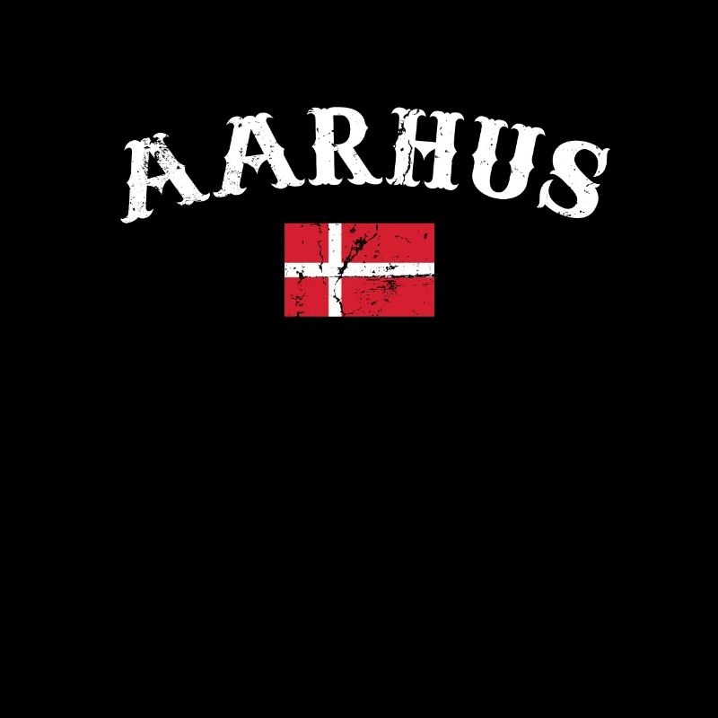 Aarhus Danemark Vintage Danish Flag Dane