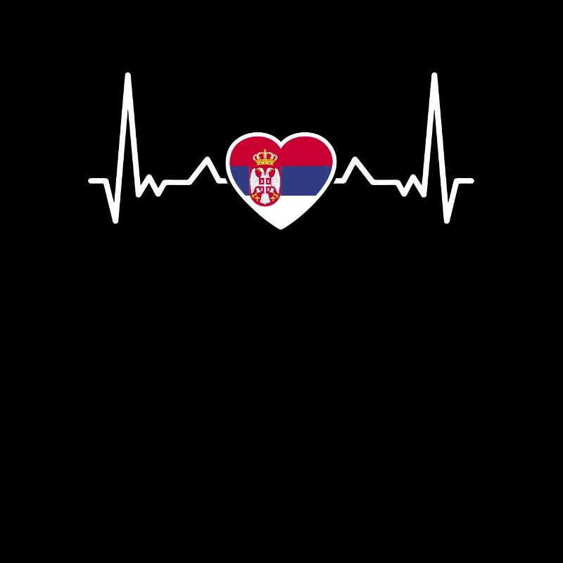 Serbie Heartbeat Drapeau serbe Serbe