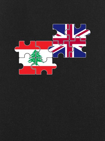 Libanon UK Flagge Britisch Libanesisch