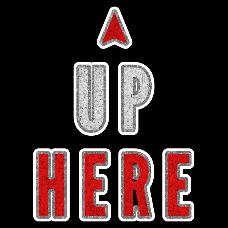Funny Breast Joke - Up Here Grunge