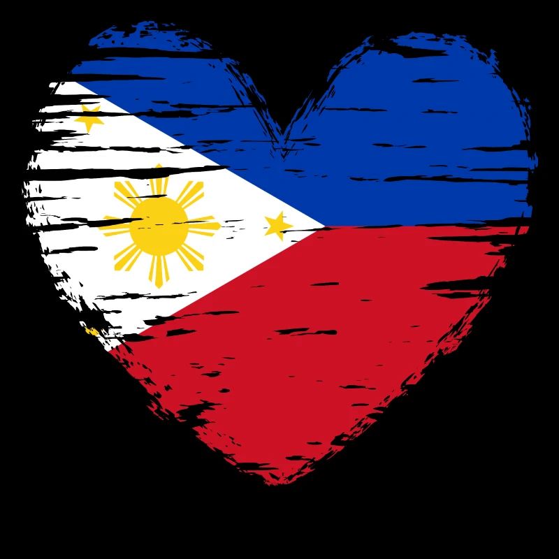 Manteau drapeau drapeau Philippines coeur