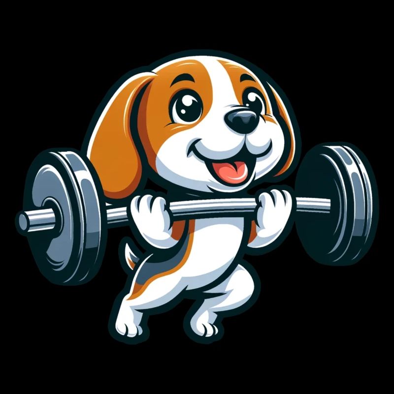 Beagle Gewichtheber Workout Kraft