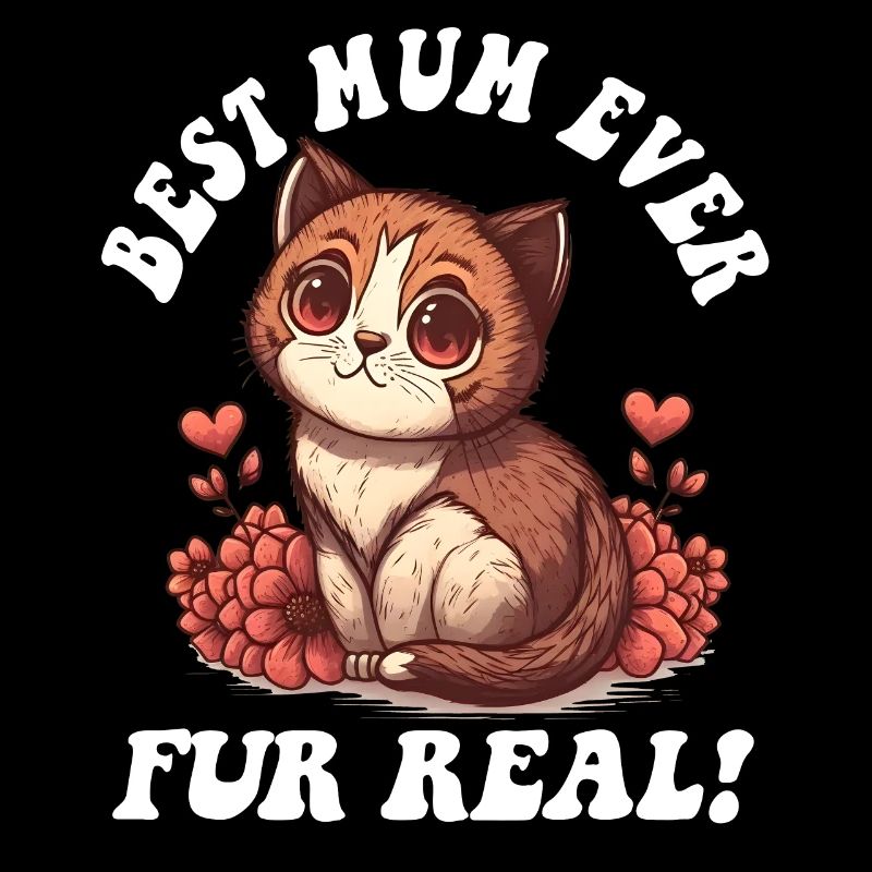 Muttertag mit Katzenfell Echt süßer Muttertag