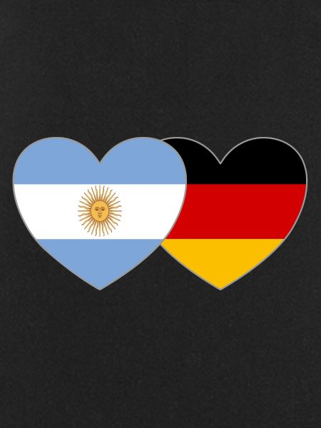 Germany Argentina Flag Heart